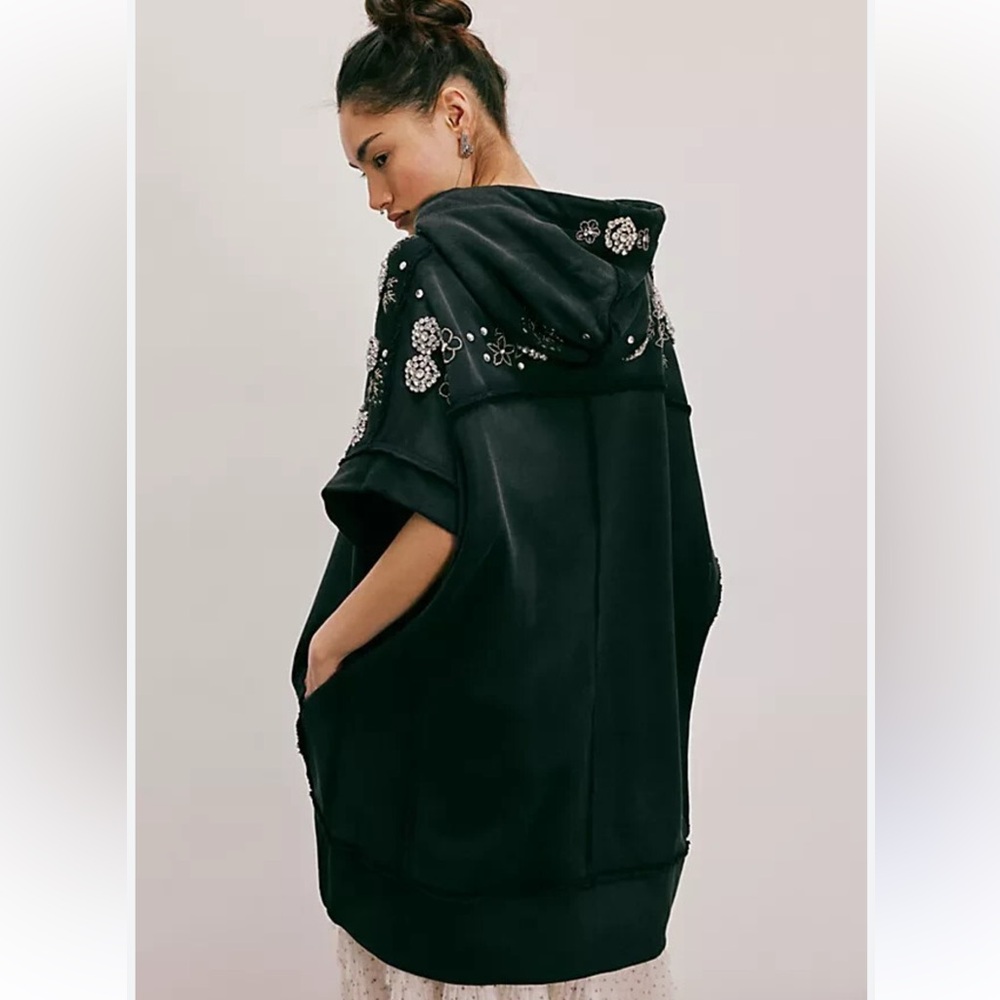 NWT Free People We The Free Diamond In The Rough Vest Embellished Vest